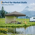 thumbnail image 4 of 10'x10' Pop Up Canopy – with Center Lock and 1 Sidewalls, Waterproof & UV-Resistant Outdoor Canopy, for Picnics, Camping, Beach, and Outdoor Gatherings, 4 of 8