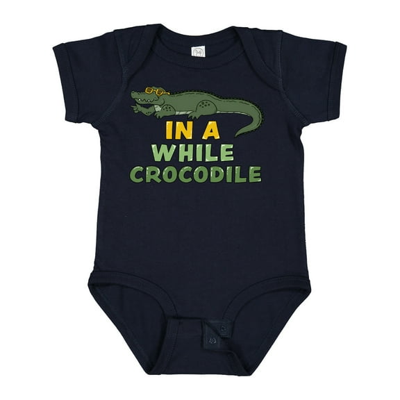 Inktastic In a While Crocodile with Cool Green Crock in Sunglasses Boys or Girls Baby Bodysuit