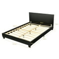 thumbnail image 2 of Giantex Queen Upholstered Platform Bed Frame with Linen Headboard Wood Slat Black, 2 of 7