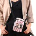 thumbnail image 4 of HELLHERO Loving Cat Shoulder Purse for Adult Double-layer Travel Crossbody Purse Polyester 2 Zippers, 4 of 7