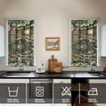 thumbnail image 2 of Paisley Design Kitchen Curtains - Vintage Tier Cafe Curtains for Bathroom Living RV Rod Pocket Window Drapes 36 Inch 2 Panels Set 28"x36" Window Treatment Tiers, 2 of 4