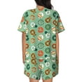 thumbnail image 6 of Fotbe Christmas Donuts Print Pajama Set for Women 2 Piece Loungewear Short Sleeve Tops and Shorts Set Soft Sleepwear-Large, 6 of 7