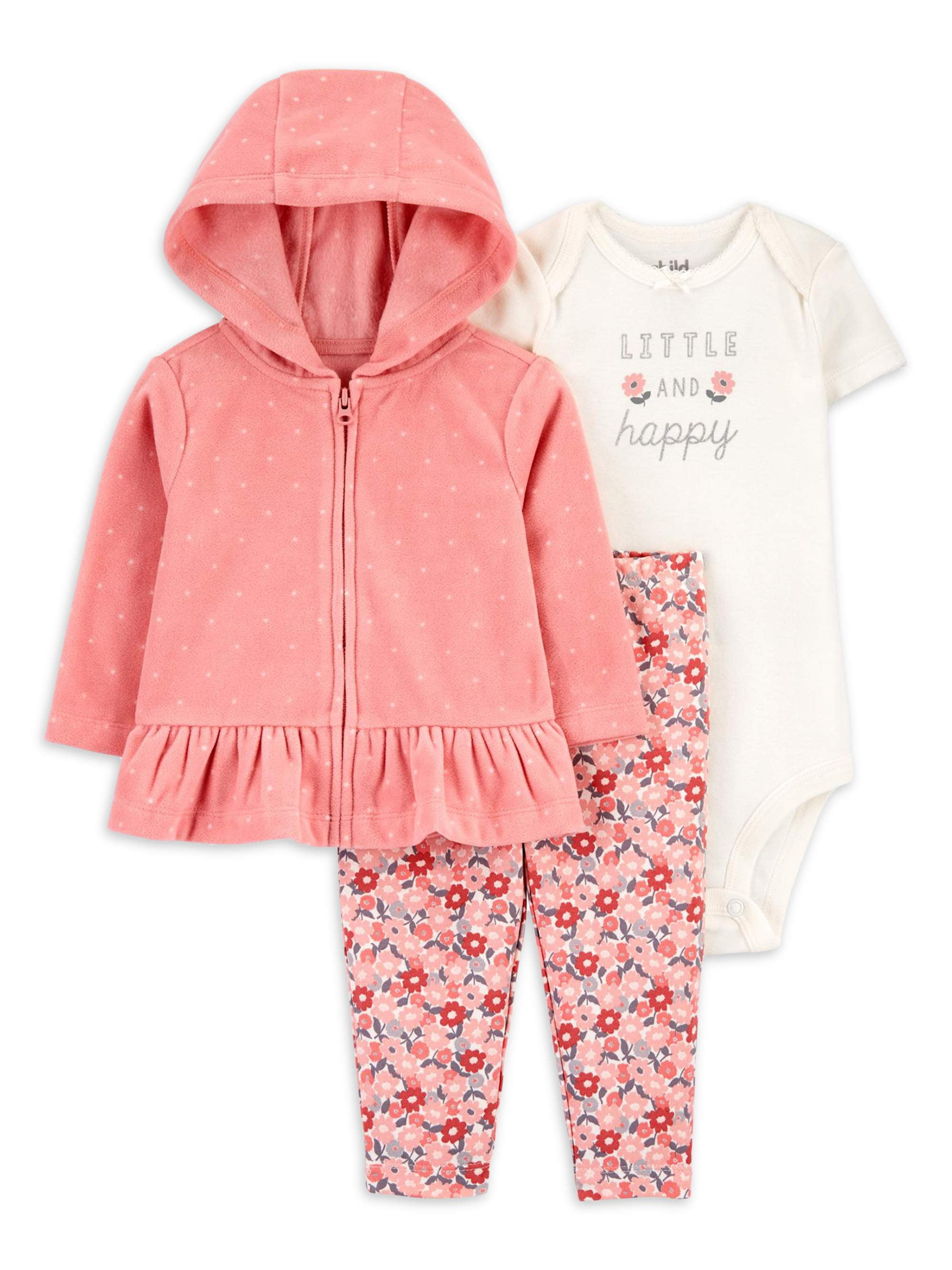 Child of Mine by Carter's Baby Girl Peplum Cardigan, Bodysuit & Pants