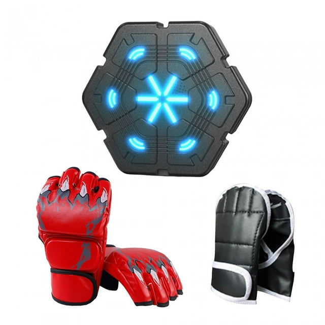 Máquina de boxeo con música electrónica, objetivo de pared con guantes para niños y adultos, equipo de , objetivo de pared para Karate en , estilo c