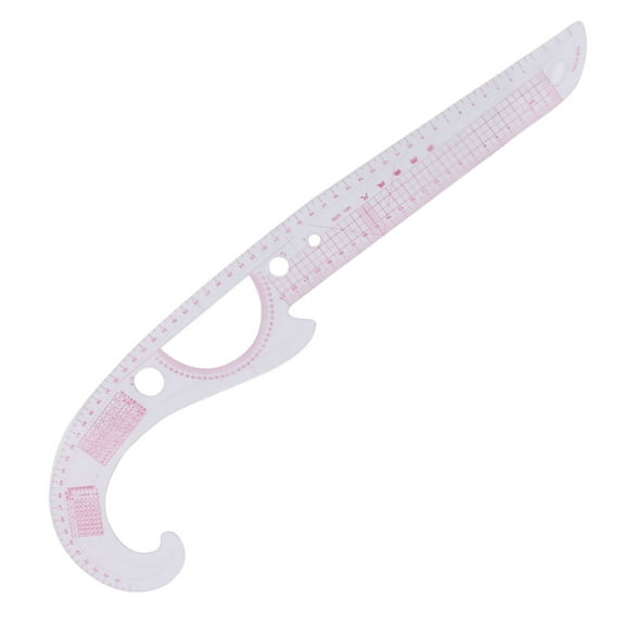 Unique Bargains Plastic 19.5  French Curve Ruler Educational Stationery Measuring Tool Pink