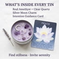 thumbnail image 4 of EVODUCK Peace & Calm Manifestation Candle, Lavender & Chamomile, Amethyst Crystal, 1-Wick Meditation Soy Wax, 3oz, 4 of 12