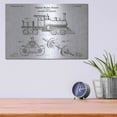 thumbnail image 4 of Luxe Metal Art 'Locomotive Engine Blueprint Patent White' Acrylic Glass Wall Art, 16"x12", 4 of 9