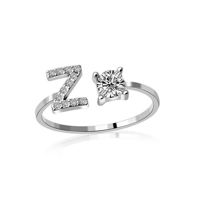 Daisyyozoid Bague en Cuivre Style Alphabet Anglais Mode Exquise 26