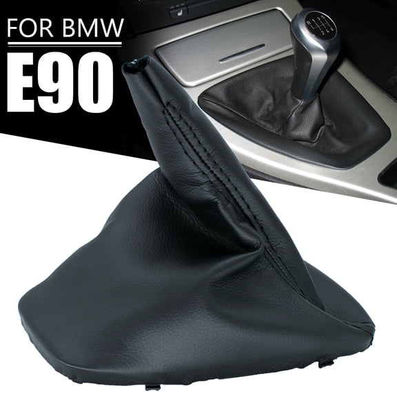 AUTOXBERT Leather Shift Boot Gear Gaiter Dust Cover Case Black for BMW E90 E91 E92 E93 8037308 LHD