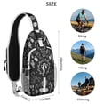 thumbnail image 3 of Gothic Steampunk Sling Bag with Celestial Starburst, Moon and Constellation Elements, Lightweight Crossbody Backpack, Adjustable Shoulder Strap, Multiple Compartments for Daily Use, 3 of 6