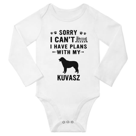 

Sorry I Can t I Have Plans With My Kuvasz Baby Long Sleeve Jumpsuits (White 12-18 Months)