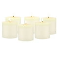"Stonebriar Solid Plain Pack of 6 Unscented 3"" x 3"" 1Wick White