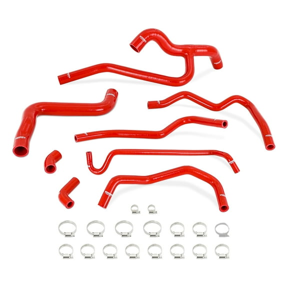 Mishimoto MMHOSE-MUS40-05RD Silicone Radiator & Heater Hose Kit, Compatible With Ford Mustang V6 4.0L 2005-2010, Red