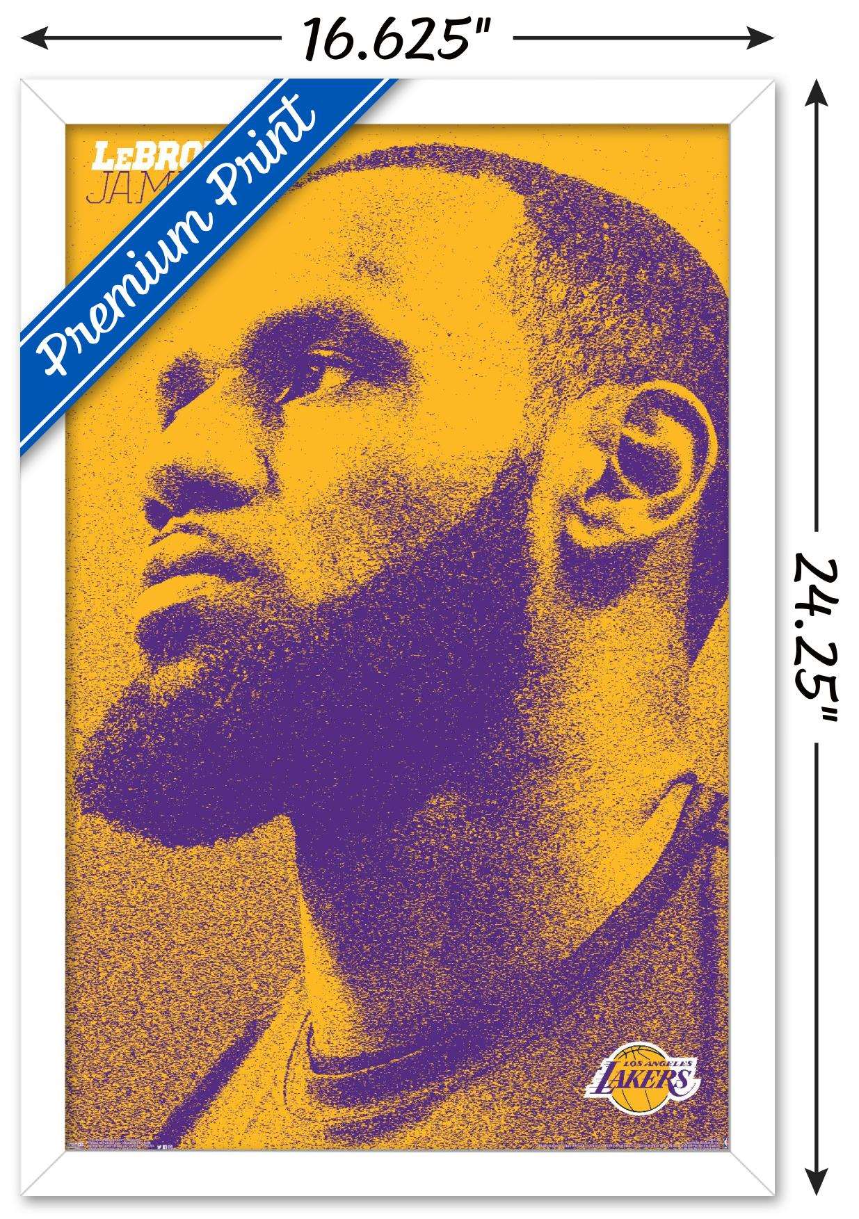 NBA Los Angeles Lakers - Lebron James 18 Wall Poster, 14.725" x 22.375", Framed