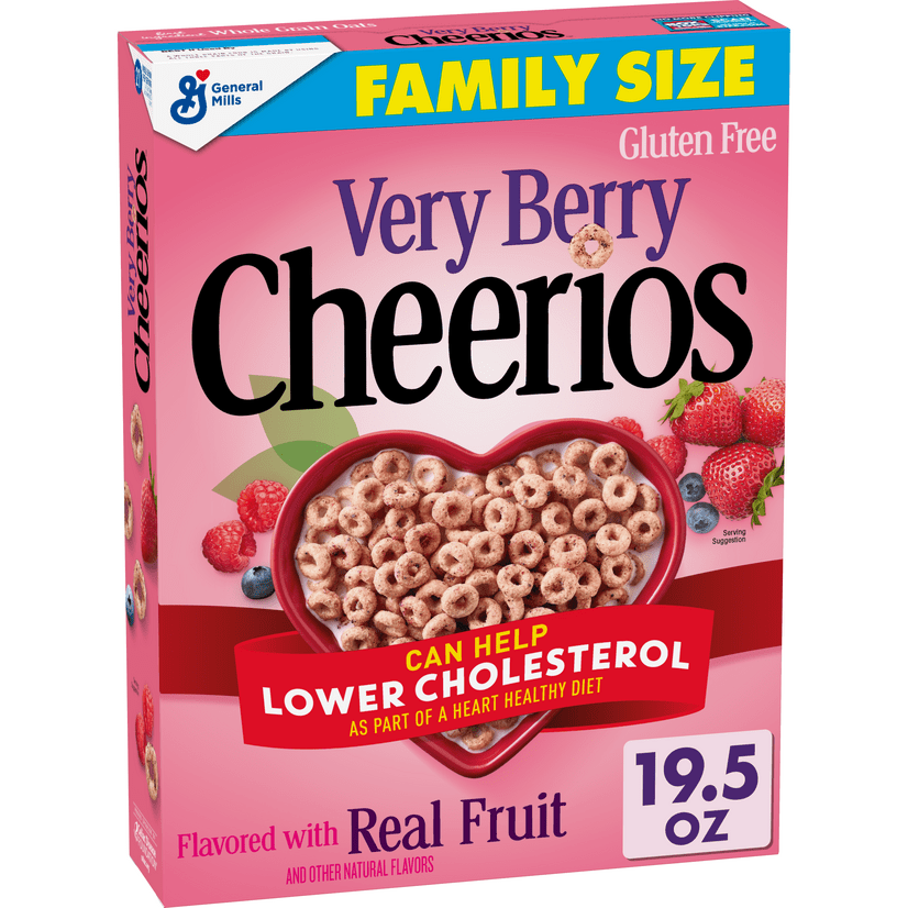 Very Berry Cheerios, Cereal with Oats, Gluten Free, 19.5 oz Walmart