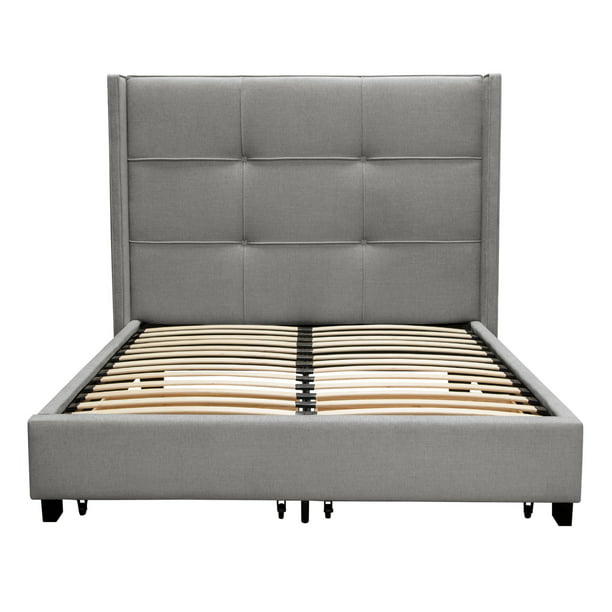 Beverly Eastern King Bed With, King Size Headboard Storage Unit