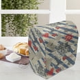 thumbnail image 3 of Nautical Stand Mixer Cover, Sea Graphic with Grunge Distressed Diagonal Forms and Stripes Marine Nautical, Kitchen Appliance Organizer Bag Cover with Pockets, 5 Quarts, Beige Red Blue, by Ambesonne, 3 of 4