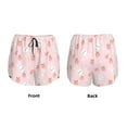 thumbnail image 6 of Uemuo Rabbit And Peach Pattern Women's Athletic Shorts High Waisted Running Shorts with Liner Pockets Gym Elastic Workout Shorts-XX-Large, 6 of 9