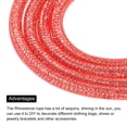 thumbnail image 3 of Uxcell 6mm x 120cm Rhinestone Rope Crystal Rope for DIY Sweatpants Decoration Red Mesh White Diamond, 3 of 5