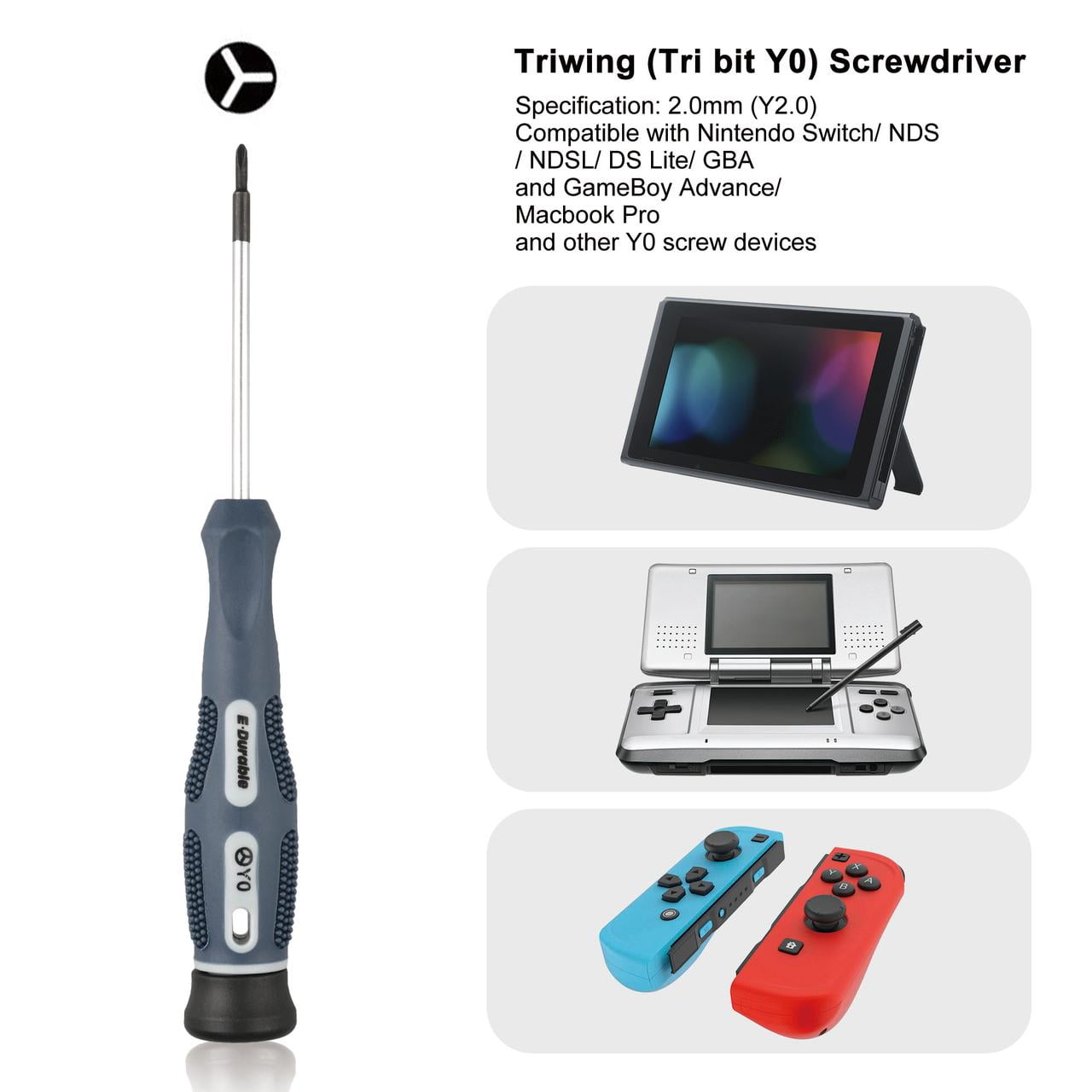 EEEkit 3-in-1 Y0 Y00 PH00 Full Security Triwing Screwdriver Game Bit Repair Tools Fit for Nintendo Switch, Switch Lite, Switch OLED, Joy-Con, Switch EEEkit 3-in-1 Y0 Y00 PH00 Full Security Triwing Screwdriver Game Bit Repair Tools Fit for Nintendo Switch, Switch Lite, Switch OLED, Joy-Con, Switch