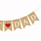 thumbnail image 2 of HEANUJJ Guirnalda Para Del Padre En Lino Beige Con De Letras Best Dad Y Corazón, 2 of 8