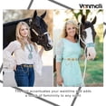 thumbnail image 2 of Western Chain Belt for Women Concho Silver Link Chain Belts for Jeans Dresses, 2 of 5