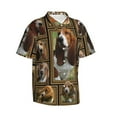 thumbnail image 2 of Basset Hound Hawaiian Shirts For Men, Summer Short-Sleeve Relaxed-Fit Button-Down Shirts Medium, 2 of 9