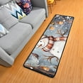 thumbnail image 2 of Coolnut Snowman Christmas Area Rug - 2' x 6' Washable Runner Rugs with Rubber Backing - Non Skid Floor Carpet for Indoor Living Room Hallway Kitchen Home Decor Gifts, 2 of 7