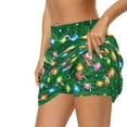 thumbnail image 4 of Yuyamidu Colorful Lights Skirts for Women Size XL Candy Canes High Waisted Stretchy Tennis Skort with Built-in Shorts Athletic Casual Golf Skort for Christmas, Green, 4 of 8