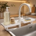 thumbnail image 6 of Over The Sink Organizer Shelf with Faucet Hole, No Drill No Suction Cup Countertop Rack for Bathroom Kitchen Storage, Mesh Drainage Design Prevents Water Buildup, 6 of 7