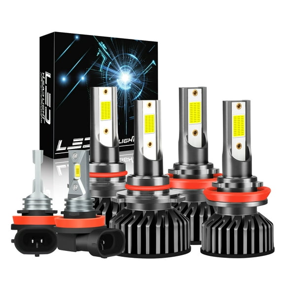 For Honda Odyssey 2011-2017 LED Headlight Bulbs 9005 H11 High/Low Beam H11 H8 Fog Light 6000k 6pcs,f2