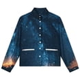 thumbnail image 4 of Jackets for Women Winter Coat Jackets Flannel Stand Collar Jacket(Beautiful Northern Lights,Size:S-4XL), 4 of 7