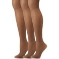 thumbnail image 2 of Hanes Womens Set of 3 Alive Full Support Control Top RT Pantyhose F, Barely Black Pack of 3, 2 of 3