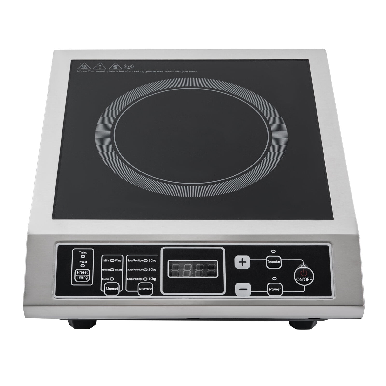 Induction Cooker, Induction Cooktop, 3500W Electric Stove, 8 Temperature Levels, 110V, Adjustable, Stainless Steel, for Home Cooking