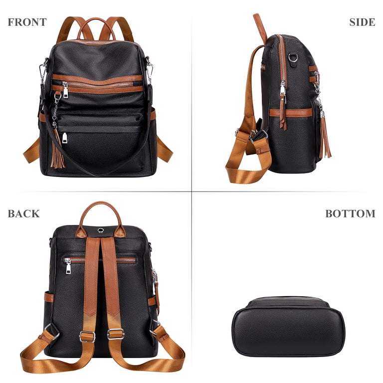 Genuine Leather Convertible Backpack Purse Elegant Casual Daypack Crossbody Amazon.com: Kattee Genuine Leather Backpack Purse for Women  main image 4