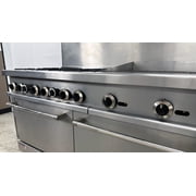 60'' Commercial Hot Plate Broiler Gas Range with Double Oven, 6 Burners, NSF Certified, Stainless Steel