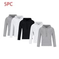 thumbnail image 2 of RJMDKXZ 5 Pack Men's Lightweight Fleece Pullover Hoodie Casual Comfy Long Sleeve Sweatshirt with Pocket for Men, 2 of 9