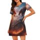 thumbnail image 1 of Disketp Fire Sky Dragon para Camisón Corto de Manga Corta para Mujeres, Camisón Cómodo con Escote Redondo, Bonito y Confortable, 1 of 6
