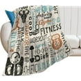 thumbnail image 2 of Gym Throw Blanket for Couch Christmas Blanket Soft Fleece Cozy Plush Gym Blanket Winter Lap Warming Bed Blanket, 2 of 6