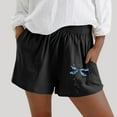 thumbnail image 2 of Running Shorts for Women Sweat Summer Beach Casual Drawstring With Pockets Cargo Gym Bike Pull On Jogger Black Short Pants Sizes XL, 2 of 4