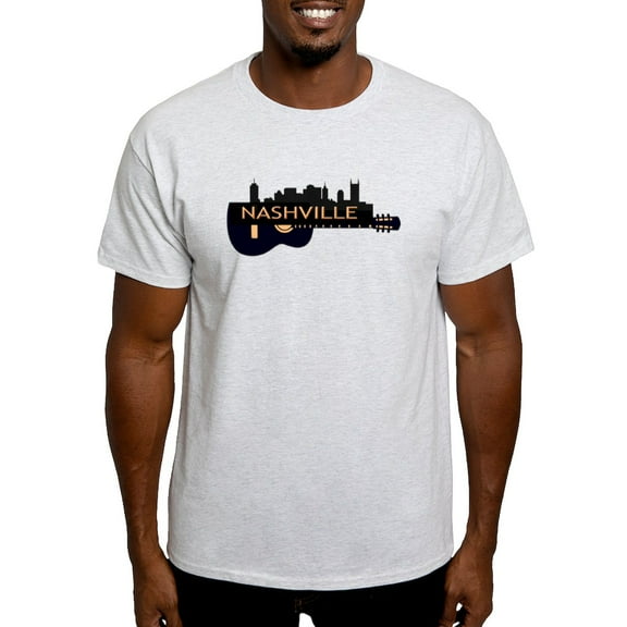 CafePress - Nashville Guitar Skyline T Shirt - Men's Classic Graphic T-Shirt