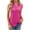 Hot Pink, variant on ZyeKqe Women's V Neck Tank Tops Casual Textured Sleeveless Shirts Solid Color Summer Tops Loose Basic Tanks