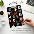 thumbnail image 2 of FMSHPON Skull Rose Flowers Clipboard Hardboard Wood Nursing Clip Board and Pull for Standard A4 Letter 13x9 inches, 2 of 2