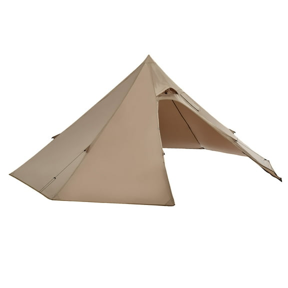 KFFKFF Compact Hot Tent for Two, Portable Winter Tipi with Stove Jack, Waterproof Canvas Shelter for Camping, Lightweight 4-Season Tent for Hiking, Fishing, and Backpacking, Small Size