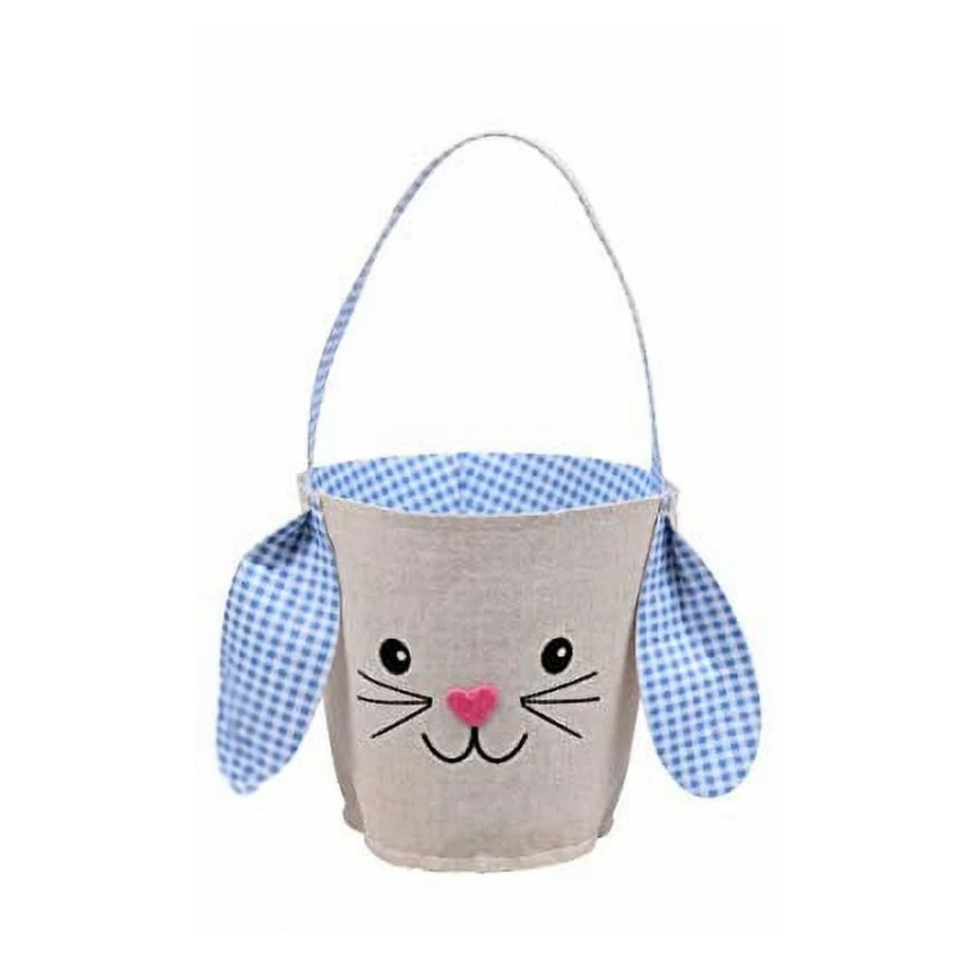 Clear Above Medium Blue Bunny Ears Easter Basket – Prefilled Gift Set