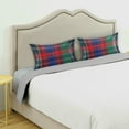 thumbnail image 3 of Yayeee Pillowcase King Size Set of 2 Satin Wrinkle Resistant Pillow Case, Red Green Pattern, 3 of 8