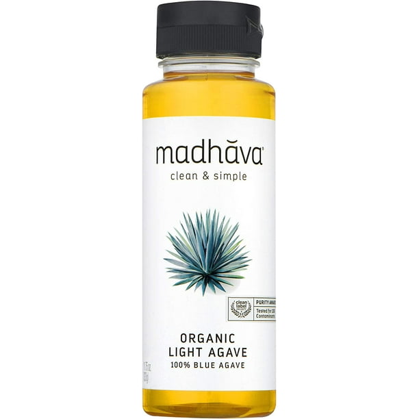MADHAVA Organic Light Agave, 11.75 oz. Bottle (Pack of 6) 100 Pure Organic Blue Agave Nectar