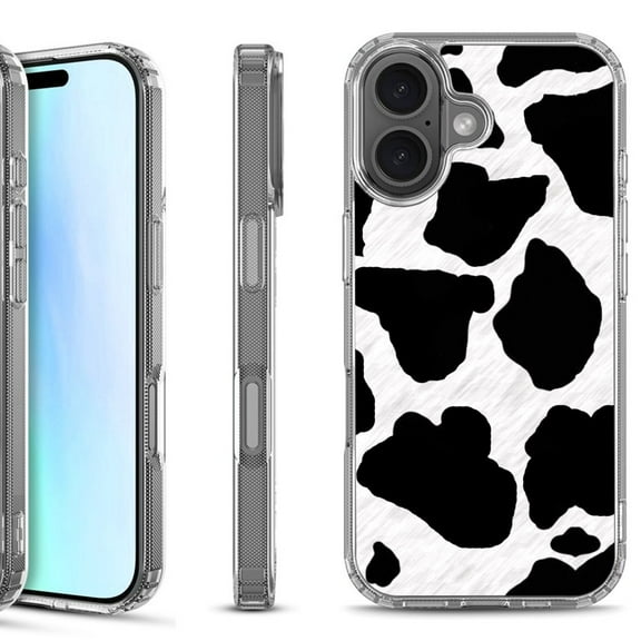 For iPhone 17 Shockproof Protective Phone Case, by OneToughShield - Cow Skin Design