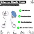 thumbnail image 3 of CNKOO Vintage Bike Mirror Metal bicycle mirror for handlebars Rearview Mirror Cruiser Bike Mirror Electric Bike mirror Side Mirror Galvanized Steel Frame for The Retro Bike Parts, 3 of 6