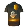 thumbnail image 4 of VBTAPA Hawaiian Shirt for Men Funny Novelty Halloween Button Down Shirts Ghost Printed Holiday Party Blouses Lightweight Aloha Beach Tops Limited Time Deal Gold XXXXL, 4 of 5